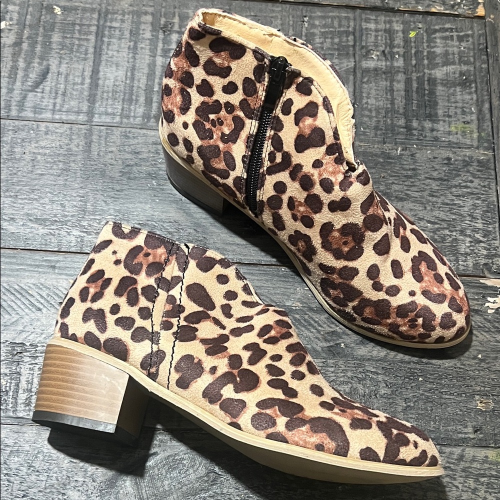 Leopard Print Ankle Booties